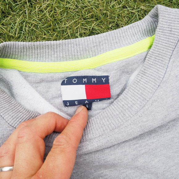 Tommy Hilfiger Jeans Sailing Gear Men's Grey Sweatshirt Sweater Size UK Large - Picture 7 of 13